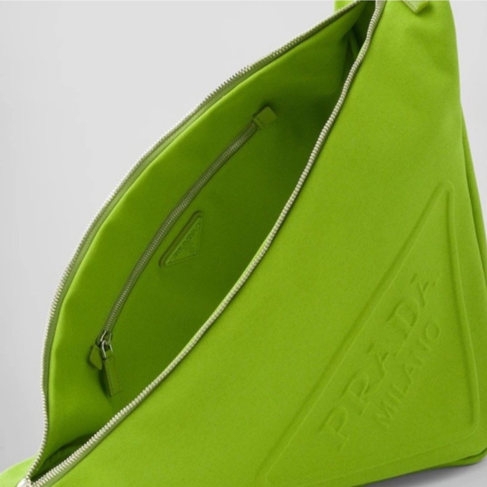 Prada Canvas Triangle Messanger and Shoulder Bag